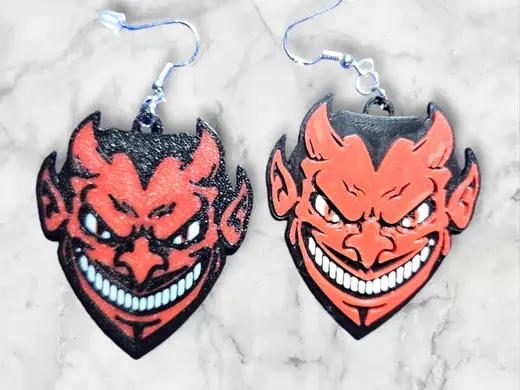 Halloween Devil Man Earrings