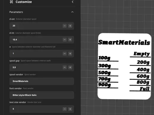 Parametric Filament Ruler ~15 minutes print