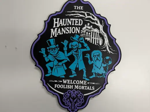 Disneyland Haunted Mansion Sign - Foolish Mortals