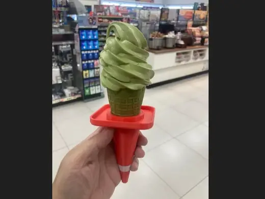 三角錐 冰淇淋融化不沾手