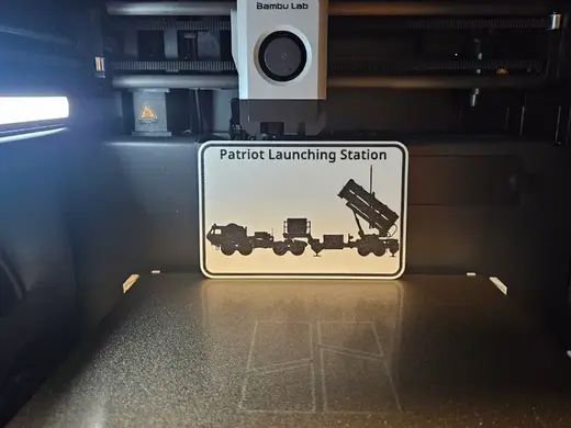 Patriot Launching Station Sign / Silhouette