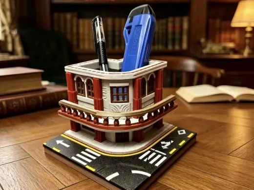 Corner Arcade Miniature Pen Holder