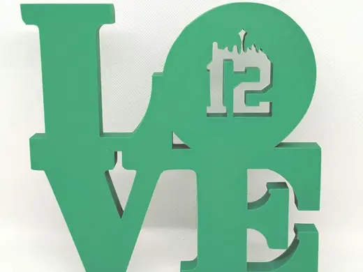 Seattle Seahawks 12th Man Love Park Sign