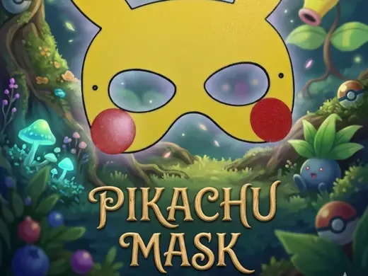 Pikachu-Inspired Kids Mask