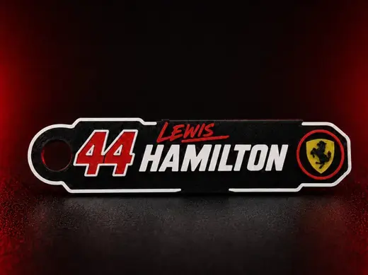 Lewis Hamilton #44 – Ferrari F1-Inspired Keychain
