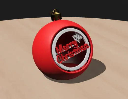 Boule de Noël personnalisable Merry Christmas