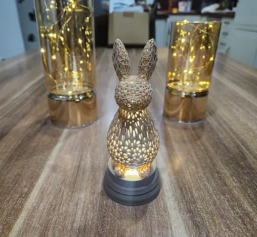 Easter Bunny lamp / Osterhase Lampe ca 14 cm hoch