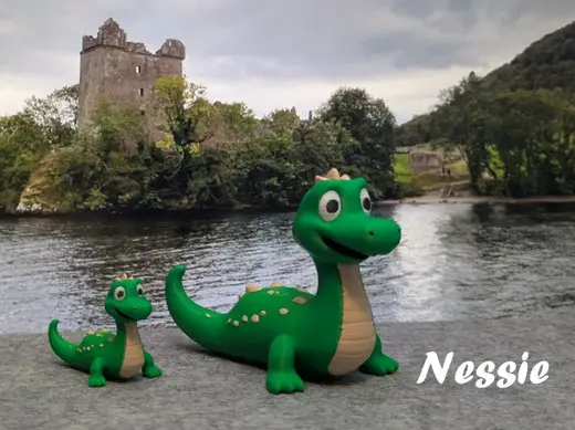 Nessie, the cute Loch Ness monster