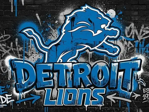 Detroit Lions Graffiti
