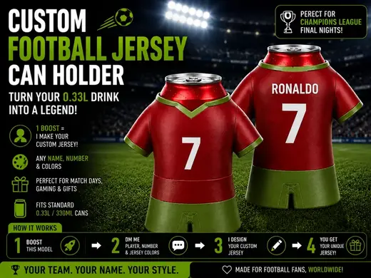 Custom Football Jersey Can Holder