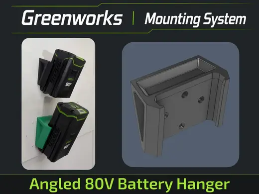 Greenworks Battery Hanger - Angled | Wall Mount