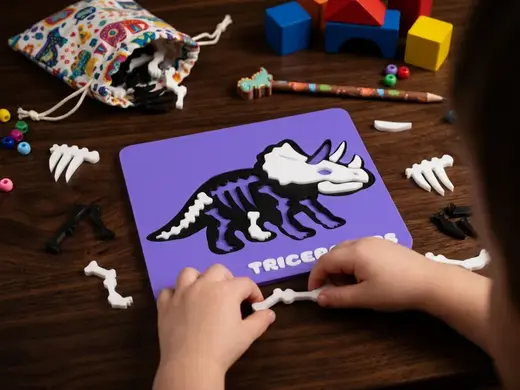 Triceratops Skeleton Puzzle | Dino Toy for Kids