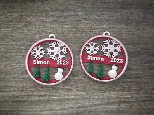 Christmas Ornament with Name and Year