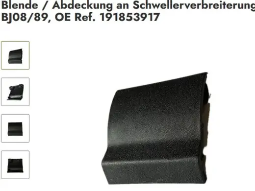 Abdeckung Schwellerverbreiterung, Golf 2 GTI