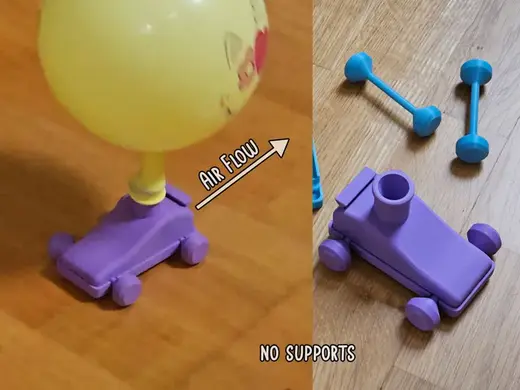Balloon-Powered Modular Car - Feel the air power!