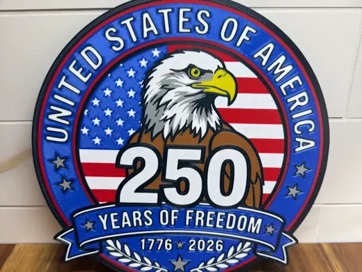 USA 250th Anniversary Commemorative Plate (8x8)