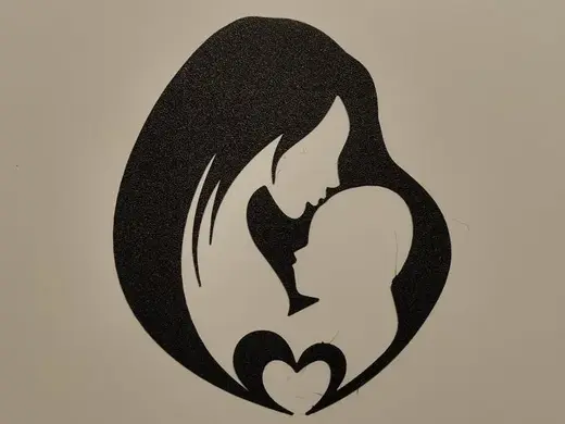 mom and baby - mother's day - wall art