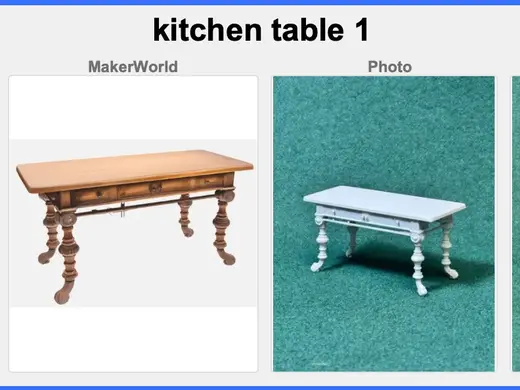 RPG • Dollhouse • Mini: Vic Era kitchen table 1