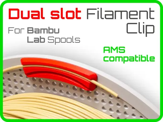Bambu Spool Filament Clip - Dual Slot