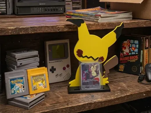 Mimikyu Pokemon display stand top loader and slab
