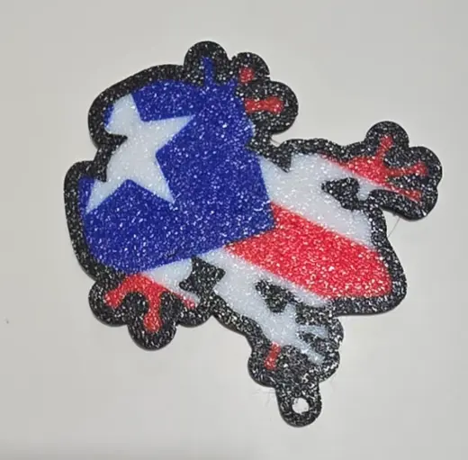 Puerto Rico Flag with Coqui