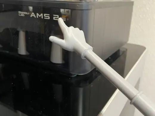 Collapsible Pointer Finger print in one piece