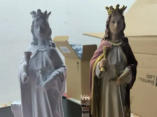 Santa Barbara statuetta da dipingere