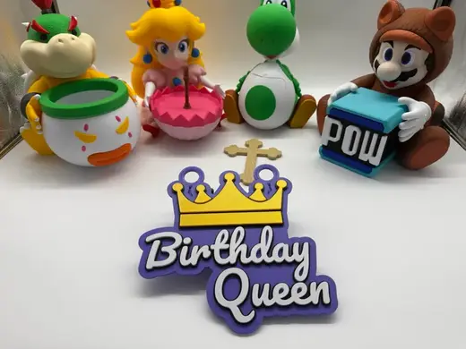 Birthday Queen Logo Chain | Wearable Party Chain