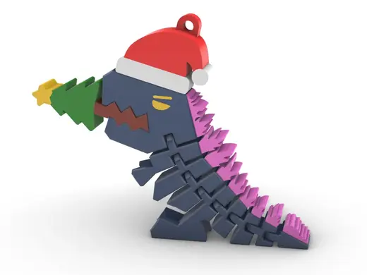Christmas set for T-Rex Godzilla-扮演哥斯拉的霸王龙圣诞套装