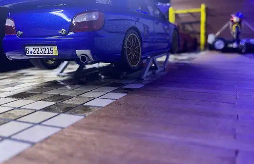 carlift 1:24 tyre diorama diecast car garage