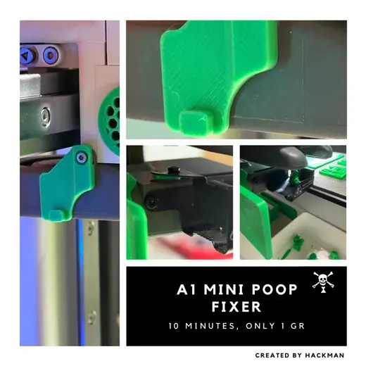 A1 Mini Poop fixer and Wiper Spacer