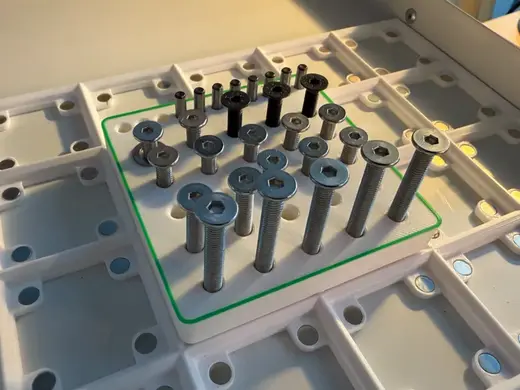Gridfinity for Carvera CNC screws