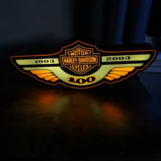 Harley Davidson 100th Anniversary Light Box