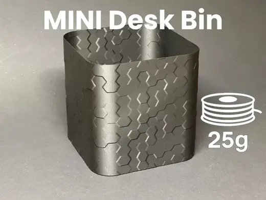 Mini Desk Bin | Trash Can | Texture | Hexagons