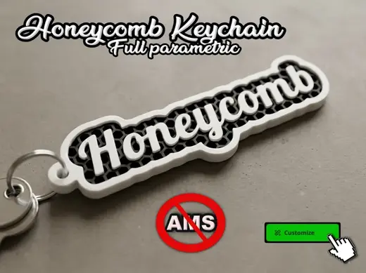 3LINE Honeycomb Keychain - AMS / NOAMS - Generator