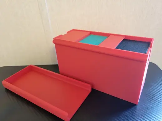 Card Storage Box with Slide On/Off Lid