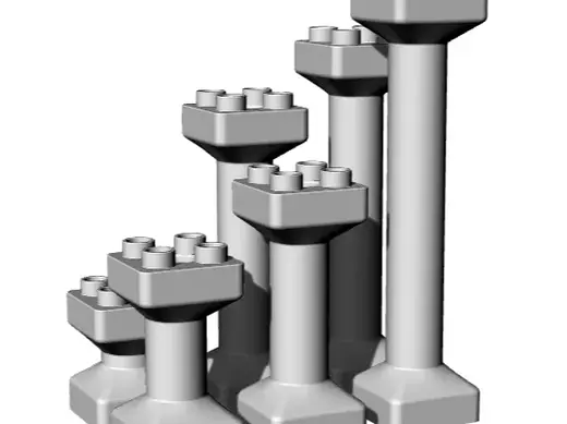 Marble Run Pillar 6pcs for Hubelino Duplo