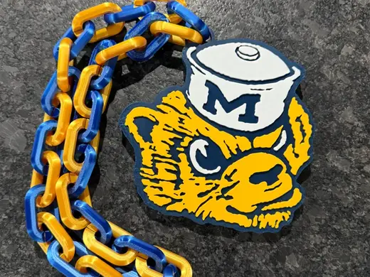 University of Michigan Throwback Turnover Chain
