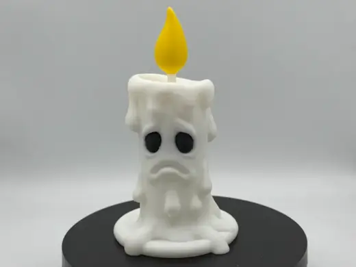 Cute Chibi Sad Gloomy Drippy Melting Candle Face