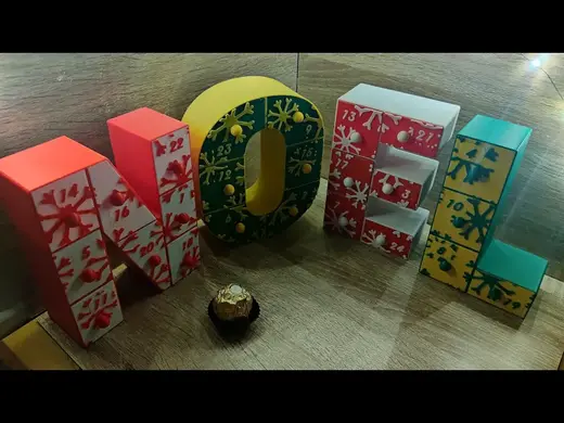 Calendrier de l'Avent lettres NOEL SANS AMS
