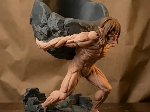 Epic Attack Titan (Eren) Statue - Desk Organizer