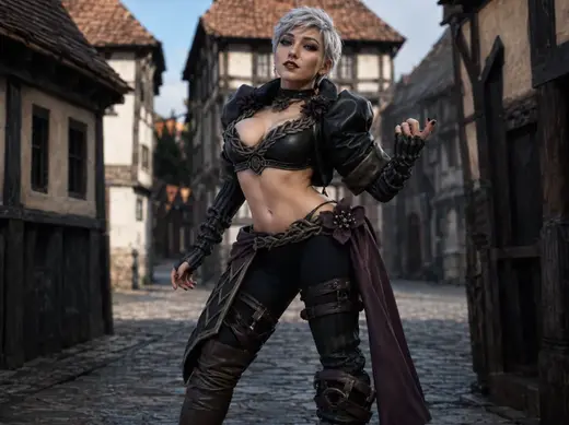 Female Rogue Bard Flirty Sexy