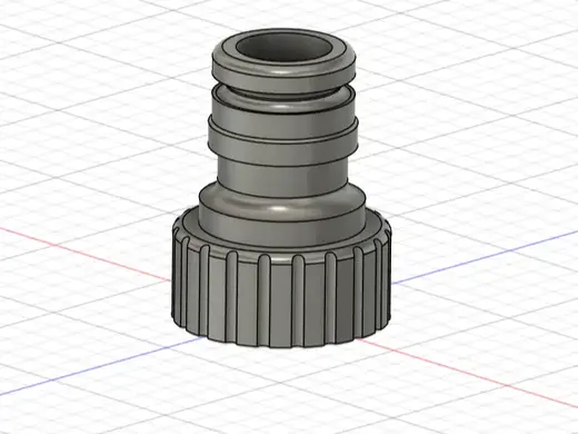 Gardenhose 1" to 3/4" thread fitting