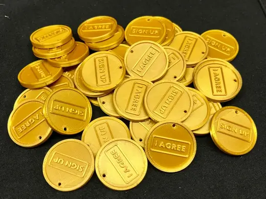 SIGN UP / I AGREE Coin