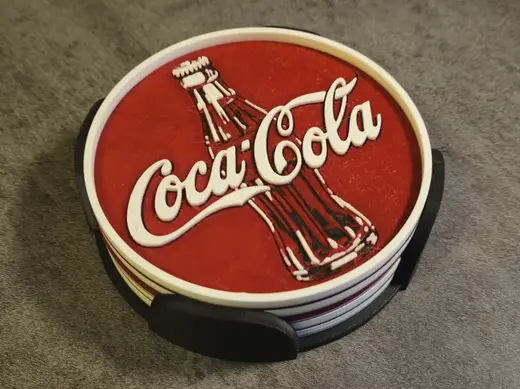 Coca Cola Coasters - Vintage (+ Holder)