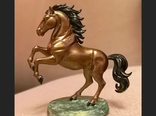 Majestic Modern Wild Bronco Figurine Art