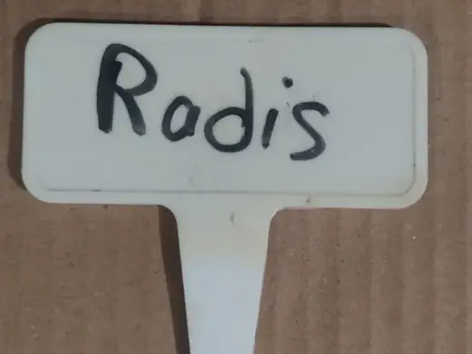 Sign for vegetable garden