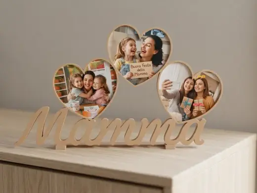 Portafoto "Mamma" – Kit Completo di Piedino e Dima
