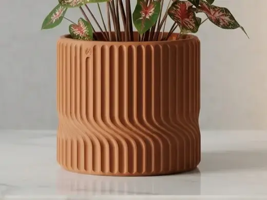 CALADIUM — Twisted Vase | Plant Pot Cover Ø21,5 cm