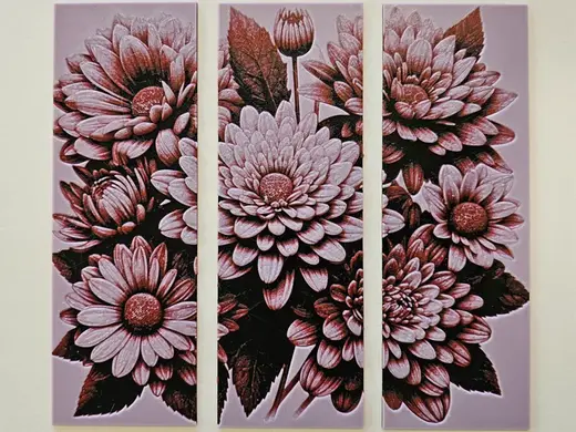 Hueforge Bookmark red flowers